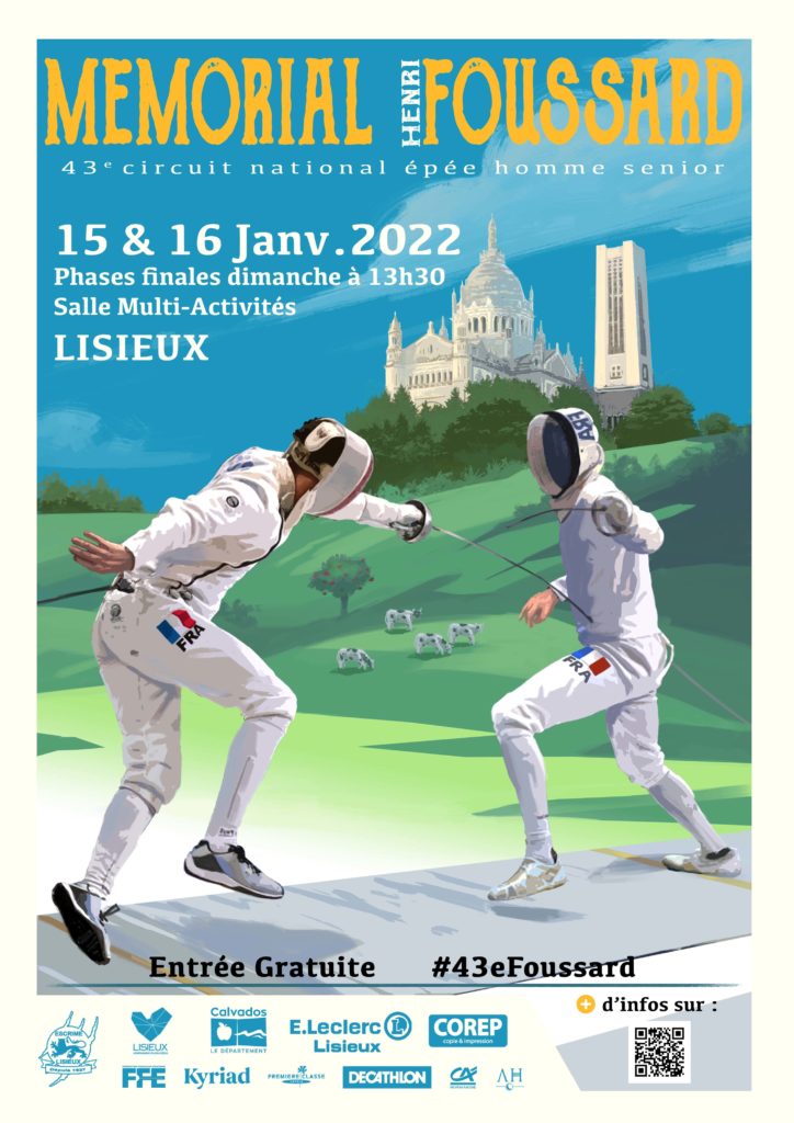 affiche 2022 mémorial henri-foussard escrime lisieux