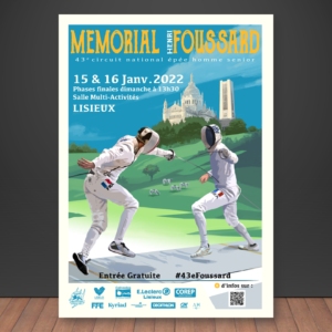 présentation affiche Mémorial Henri-Foussard 2022 escrime lisieux