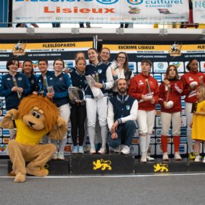 podium épée dame par équipes challenge de la ville de Lisieux 2022